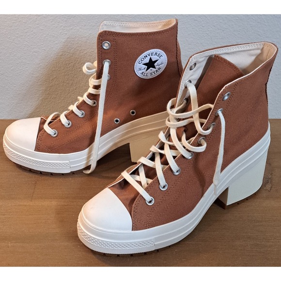 Converse Chuck Taylor All Star Lift Hi Brown Platform Boots Men 9.5 Women 11.5 - Picture 4 of 8